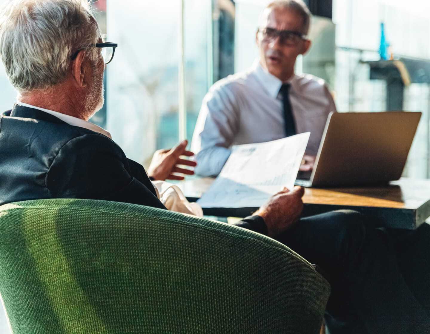People discussing a work report-1